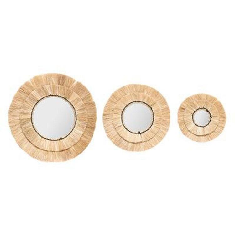 Lot de 3 Miroirs Muraux en Raphia Alba 40cm Beige Tout neuf ???? Lot De 3 Miroirs Muraux En Raphia Alba 40cm Beige ???? -ATMOSPHERA Shop unnamed file 1006