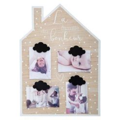 Le moins cher ???? Pêle-Mêle Maison Du Bonheur 52cm Noir & Blanc ????