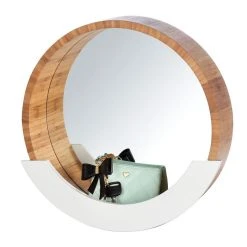 Offres 😀 Wenko Miroir Avec Compartiment Scandi Finja - Diam. 39 Cm - Blanc 🤩 -ATMOSPHERA Shop unnamed file 1059