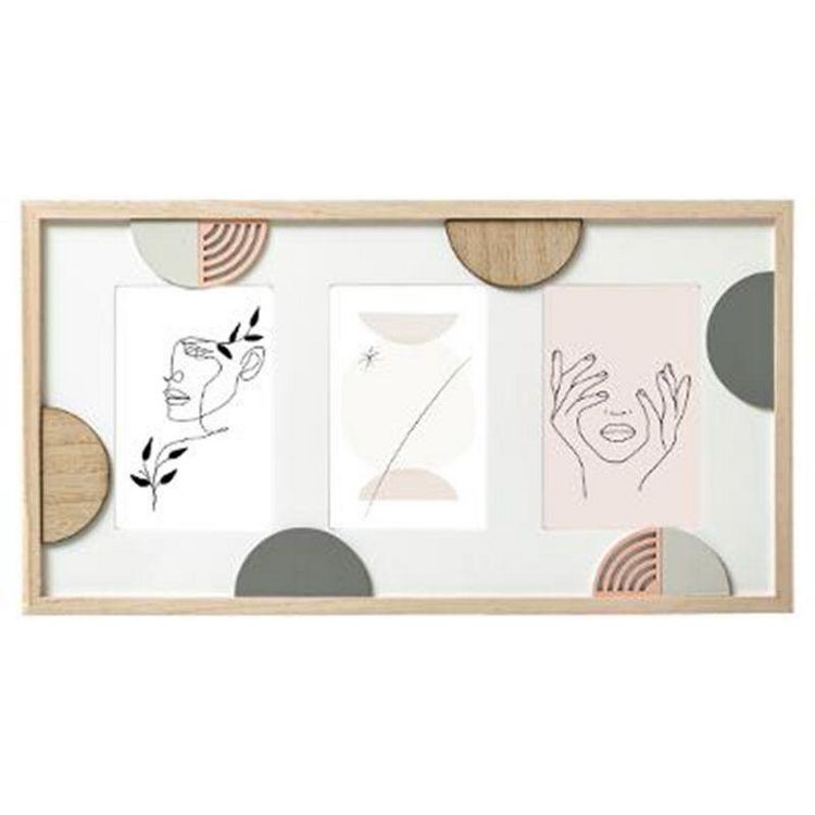 Vente flash ❤️ Pêle Mêle 3 Photos Géo Théa 45cm Naturel ???? 3 Vente flash ❤️ Pêle Mêle 3 Photos Géo Théa 45cm Naturel ????