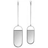 Nouveau 👏 Lot De 2 Miroirs à Suspendre Ovale 59cm Argent ✔️ -ATMOSPHERA Shop unnamed file 1127