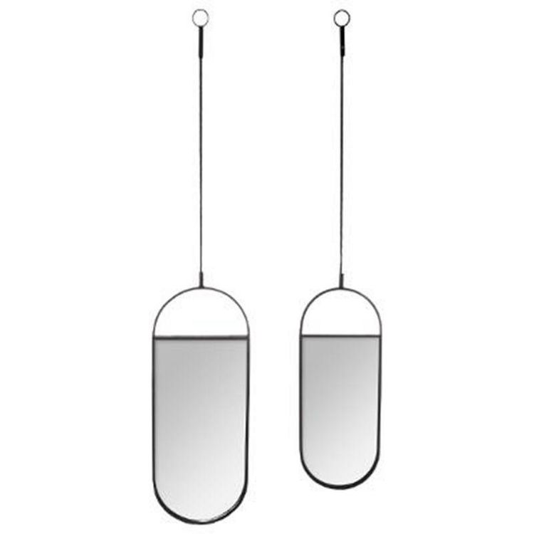 Nouveau ???? Lot De 2 Miroirs à Suspendre Ovale 59cm Argent ✔️ 3 Nouveau ???? Lot De 2 Miroirs à Suspendre Ovale 59cm Argent ✔️