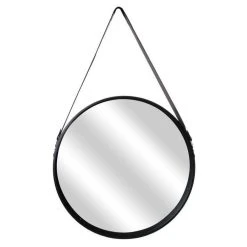 Nouveau 💯 Paris Prix Miroir Rond Design Barbier 50cm Noir ✔️