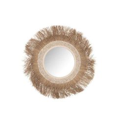 Tout neuf ???? Paris Prix Miroir Mural Design Coquillages Raphia 60cm Beige ????