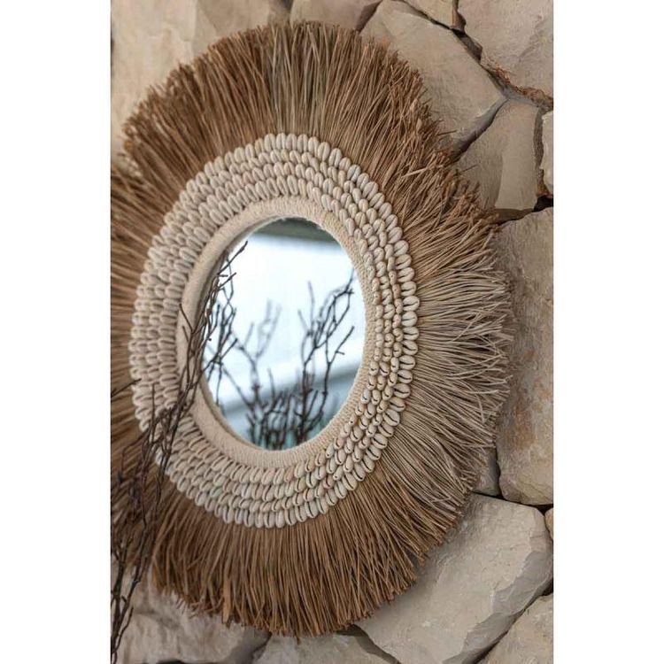 Paris Prix Miroir Mural Design Coquillages Raphia 40cm Beige Budget ???? Paris Prix Miroir Mural Design Coquillages Raphia 40cm Beige ???? -ATMOSPHERA Shop unnamed file 1187
