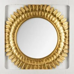 Meilleure vente 🔔 Miroir En Métal Feuilles 70cm Or 🔥 -ATMOSPHERA Shop unnamed file 1207