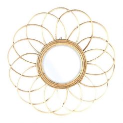 Promo ???? No Name Miroir Marguerite Rotin D38.5 ????