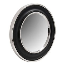 Le moins cher ???? Paris Prix Miroir Mural Design Eleganca 45cm Argent & Noir ????