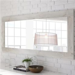 Meilleure affaire ???? NOUVOMEUBLE Miroir Mural Contemporain Couleur Bois Gris MORGANE ????