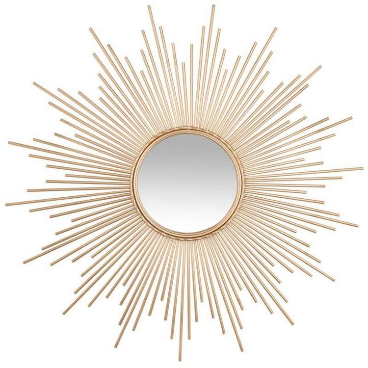 Promo ❤️ Miroir En Métal Tubes Dorés 99cm Or ???? 3 Promo ❤️ Miroir En Métal Tubes Dorés 99cm Or ????