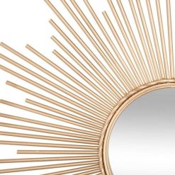Alternative view of Promo ❤️ Miroir En Métal Tubes Dorés 99cm Or ????