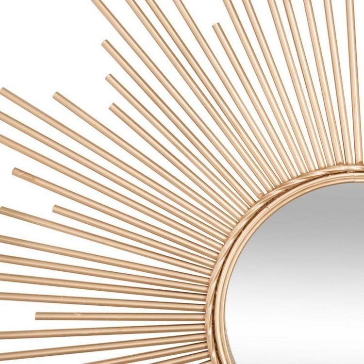 Promo ❤️ Miroir En Métal Tubes Dorés 99cm Or ???? 4 Promo ❤️ Miroir En Métal Tubes Dorés 99cm Or ???? – Image 2