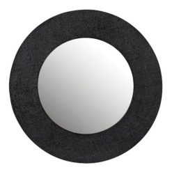 Vente flash ???? Paris Prix Miroir Mural Design Effet Jute 70cm Noir ????