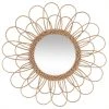 Budget 🥰 ATMOSPHERA Miroir Mural Rotin Scandi Fleur - Diam. 56 Cm 🌟