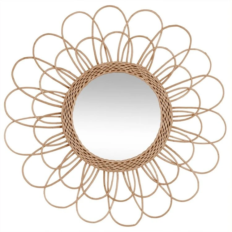 Budget 🥰 ATMOSPHERA Miroir Mural Rotin Scandi Fleur - Diam. 56 Cm 🌟 3 Budget 🥰 ATMOSPHERA Miroir Mural Rotin Scandi Fleur - Diam. 56 Cm 🌟