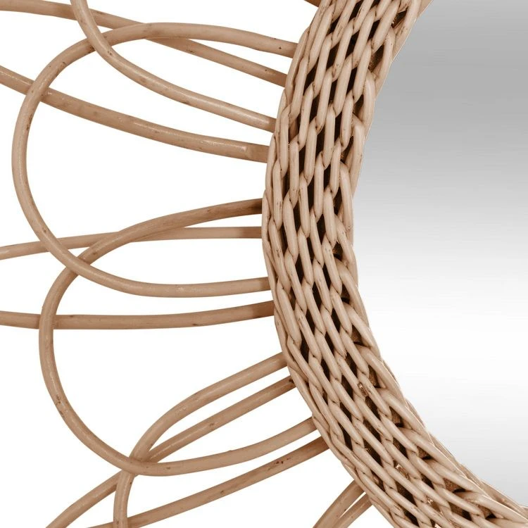 Budget 🥰 ATMOSPHERA Miroir Mural Rotin Scandi Fleur - Diam. 56 Cm 🌟 4 Budget 🥰 ATMOSPHERA Miroir Mural Rotin Scandi Fleur - Diam. 56 Cm 🌟 – Image 2