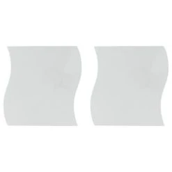 Acheter 🛒 Lot De 2 Miroirs Adhésifs Vague 40x40cm Argent 😀