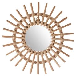 Le moins cher ???? Miroir Mural Rotin 30cm Naturel ✔️