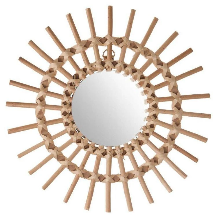 Le moins cher 🥰 Miroir Mural Rotin 30cm Naturel ✔️ 3 Le moins cher 🥰 Miroir Mural Rotin 30cm Naturel ✔️