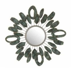 Bon marché 🛒 Paris Prix Miroir Mural Design Morceaux 61cm Vert 💯