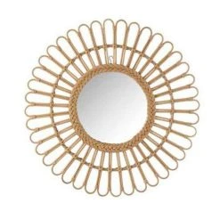 Coupon 🌟 Paris Prix Miroir Mural Déco En Rotin Ellen 60cm Naturel ❤️