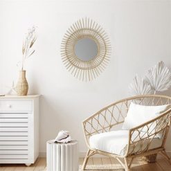 Alternative view of Coupon ???? Paris Prix Miroir Mural En Rotin Ovale 58cm Naturel ????