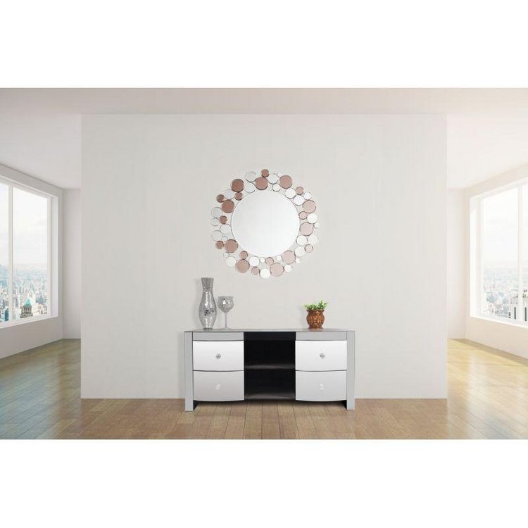 Offres ???? Paris Prix Miroir Mural Design Bubble 80cm Argent & Rose ???? 5 Offres ???? Paris Prix Miroir Mural Design Bubble 80cm Argent & Rose ???? â Image 3