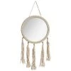 Grosses soldes 😍 Miroir Mural Rond à Franges Eté 62cm Beige 🔥