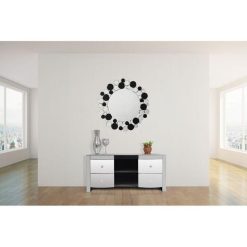 Tout neuf ???? Paris Prix Miroir Mural Design Bubble 80cm Argent & Noir ???? -ATMOSPHERA Shop unnamed file 1415