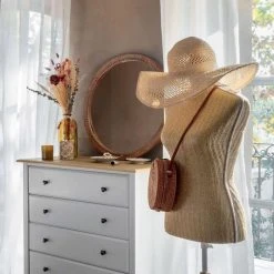 Sortie 💯 Miroir Mural En Bois Déco Carmen 58cm Beige 🎁 -ATMOSPHERA Shop unnamed file 1418