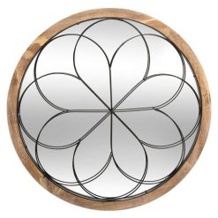 Acheter ???? Miroir Mural Design Rosace 64cm Naturel ????