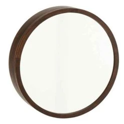 Nouveau 💯 Paris Prix Miroir Mural Coulissant Gavya 60cm Marron Foncé 👍