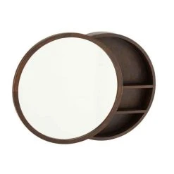 Nouveau 💯 Paris Prix Miroir Mural Coulissant Gavya 60cm Marron Foncé 👍 -ATMOSPHERA Shop unnamed file 1470