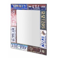 Offres ???? Paris Prix Miroir Mural Vintage Plaques 81cm Multicolore ❤️