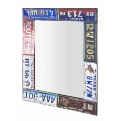 Offres 🥰 Paris Prix Miroir Mural Vintage Plaques 81cm Multicolore ❤️