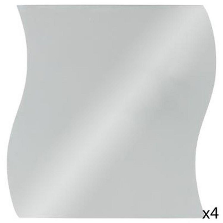 Lot de 4 Miroirs Adhésifs Vague 30x30cm Argent Tout neuf ✔️ Lot De 4 Miroirs Adhésifs Vague 30x30cm Argent ❤️ -ATMOSPHERA Shop unnamed file 1477