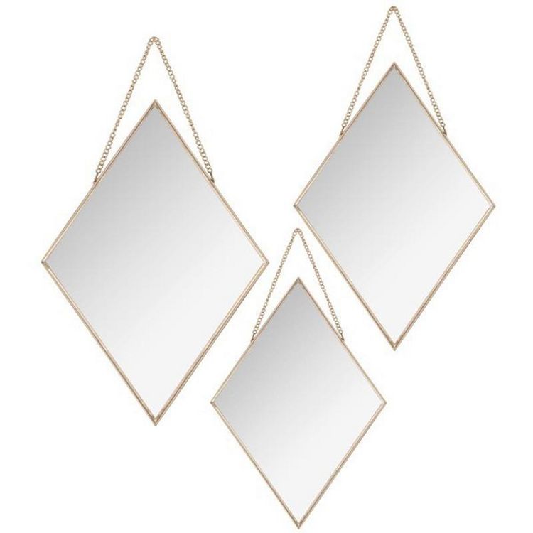 Les meilleures critiques de ✔️ Lot De 3 Miroirs à Chaîne Losange 38cm Or ✨ 3 Les meilleures critiques de ✔️ Lot De 3 Miroirs à Chaîne Losange 38cm Or ✨