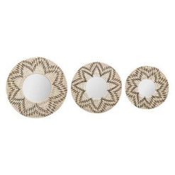 Meilleure affaire ⌛ Lot De 3 Miroirs Muraux Déco Ava 40cm Naturel ????