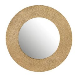 Acheter ???? Paris Prix Miroir Mural Design Effet Jute 70cm Or ????