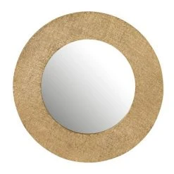 Acheter 😉 Paris Prix Miroir Mural Design Effet Jute 70cm Or 👏