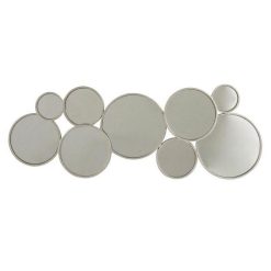 Meilleur prix ???? Paris Prix Miroir Mural Design 9 Ronds 84cm Argent ????