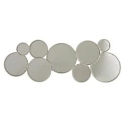 Meilleur prix 🌟 Paris Prix Miroir Mural Design 9 Ronds 84cm Argent 😉