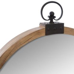 Alternative view of Meilleure affaire ???? Miroir Mural Vintage Gousset 73cm Marron ????