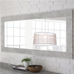 Sortie ???? KASALINEA Miroir Design Effet Béton Clair MABEL-L 170 X P 5 X H 75 Cm- Gris ????