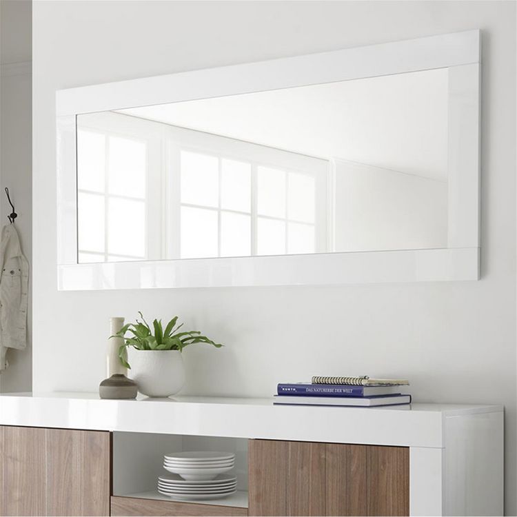 Meilleure vente ???? NOUVOMEUBLE Grand Miroir Mural Blanc Laqué URBAN ???? 4 Meilleure vente ???? NOUVOMEUBLE Grand Miroir Mural Blanc Laqué URBAN ???? – Image 2