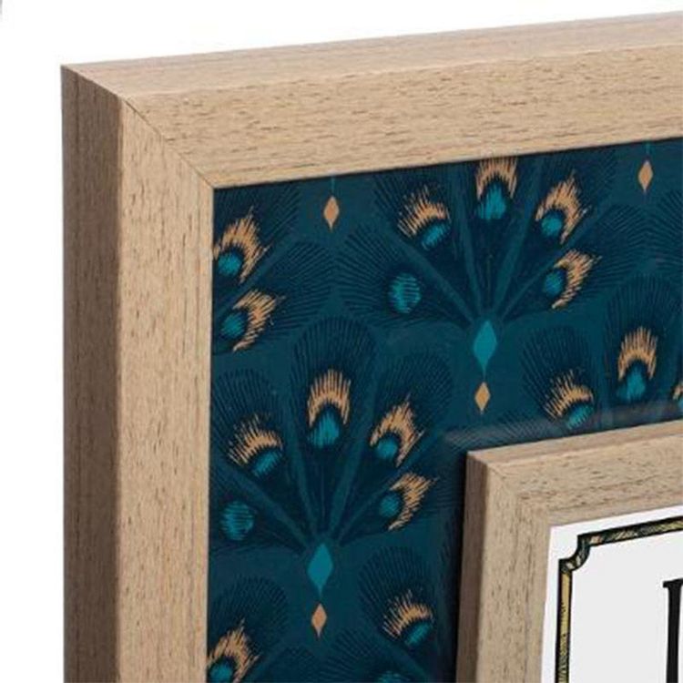 Bon marché ???? Pêle Mêle 4 Photos Déco Paon 46cm Bleu ???? 4 Bon marché ???? Pêle Mêle 4 Photos Déco Paon 46cm Bleu ???? – Image 2