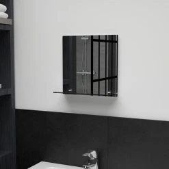 Grosses soldes 👍 VIDAXL Miroir Mural Avec Etagere 30x30 Cm Verre Trempe 😍