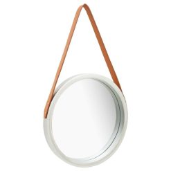 Budget ???? VIDAXL Miroir Mural Avec Sangle 40 Cm Argente ????