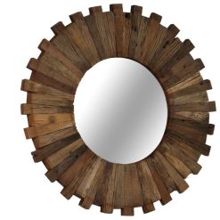 Alternative view of Top 10 ???? VIDAXL Miroir Mural Bois De Recuperation Massif 50 Cm ✔️