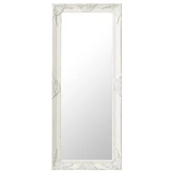 Promo 💯 VIDAXL Miroir Mural Style Baroque 50x120 Cm Blanc 💯